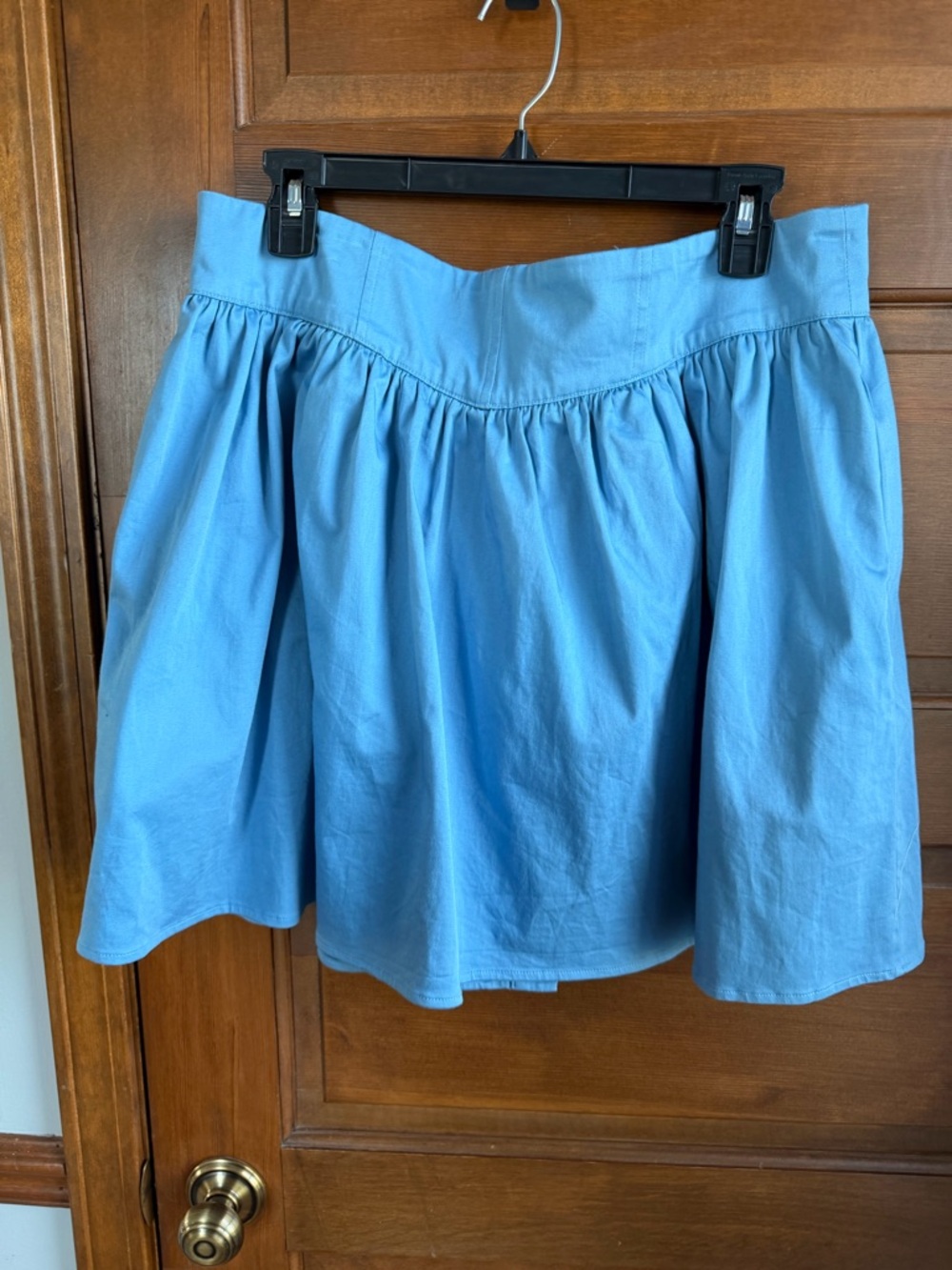 Maeve by Anthropologie Basque Waist Buttondown Mini Skirt 🩵 - Picture 6 of 7